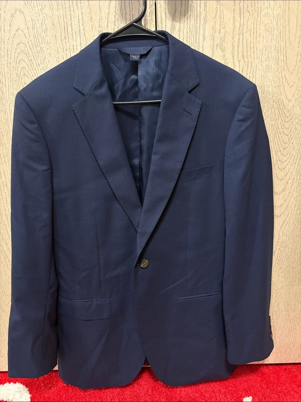 MaxDavoli 2 Piece Suit Navy Blue/Plaid
